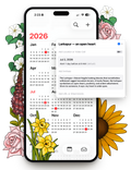 Floriography Calendar — Digital